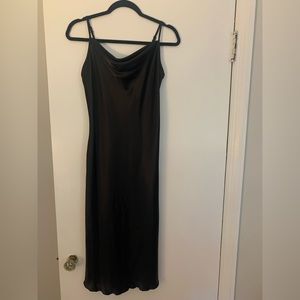 Small, Bebe Midi Slip Dress (black)